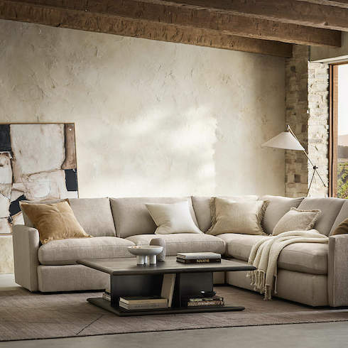 It’s Chai Time Cloud couch dupes featuring Crate & Barrel Lounge Collection Lounge 2-Piece Chaise Sectional Sofa Lounge 2-Piece Chaise Sectional Sofa In Mossa Fabric in Chai