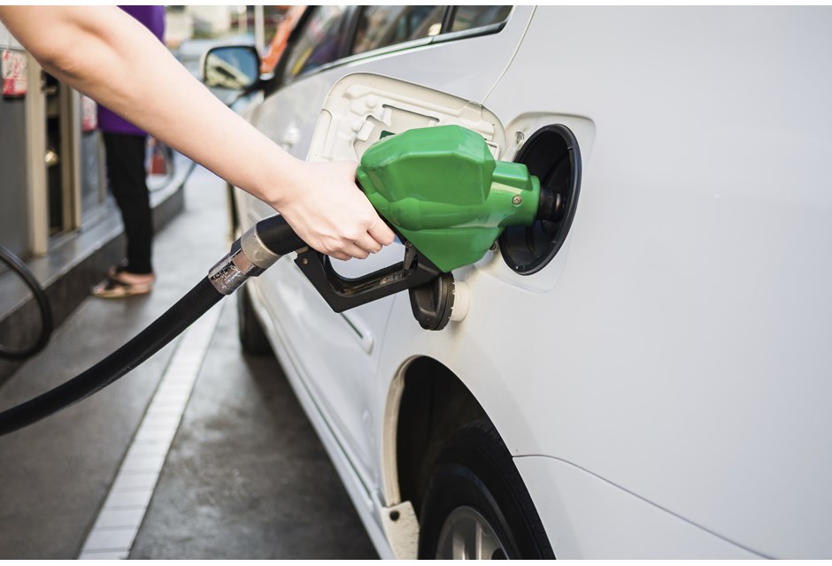 Don’t: Flammable Stains pumping gas at gas station