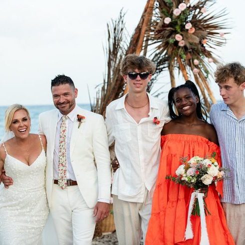 Kortney and Ryan’s Guestlist Kortney Wilson with her husband and children