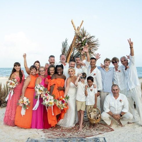 Boho-Chic Vibes Kortney and Ryan's wedding party