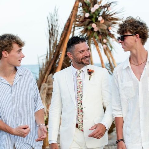 Kortney’s Beach Boys Ryan Vella with Kortney Wilson's sons