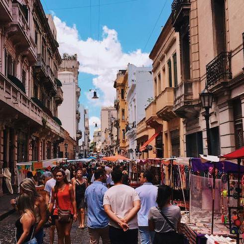 8. Buenos Aires, Argentina People Standing on Road Beside Market and High-rise Buildings in San Nicolas, CABA, Argentina