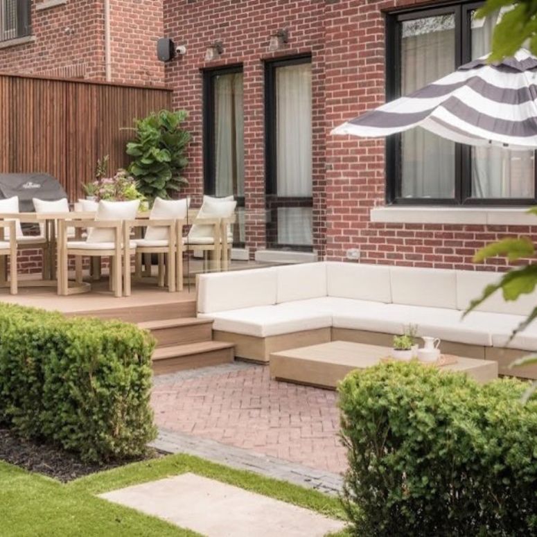 Contain Your Excitement Patio with zones for entertaining