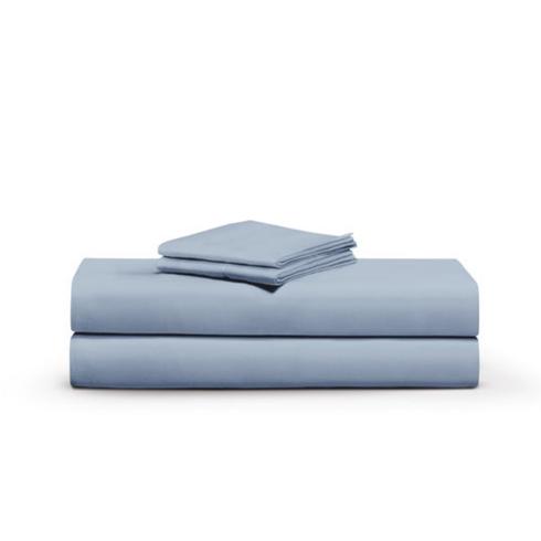Benji Sleep Blue bedding sheets on white background