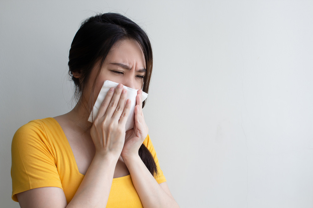 Bleach and Vinegar Person bothered by fumes
