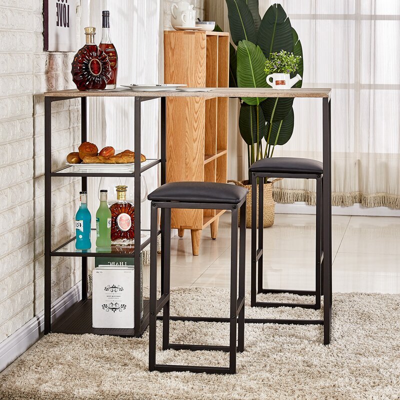 On a High Bar-height dining table from Wayfair