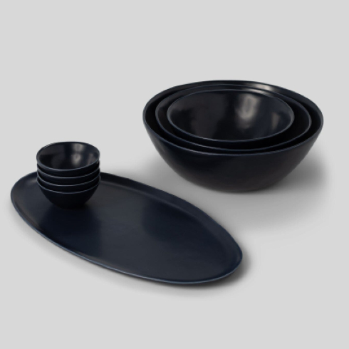 Virgo (August 23-September 22): Ceramic Plates A dark ceramic serving set