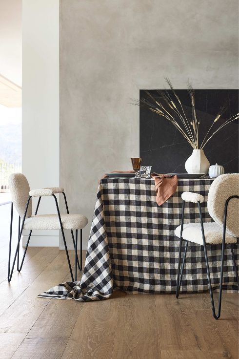 Traditional Table Buffalo checked tablecloth