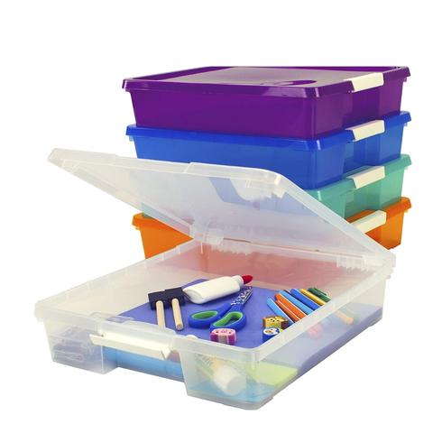 Storage Solutions Stackable colourful bins to organize kids art