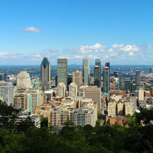 Montreal, Quebec Shot overlooking Montreal, Quebec