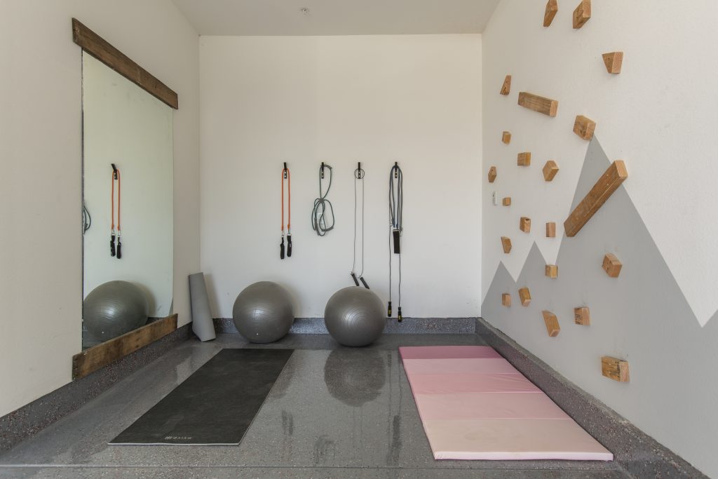 Climb the Wall Small yoga/workout space