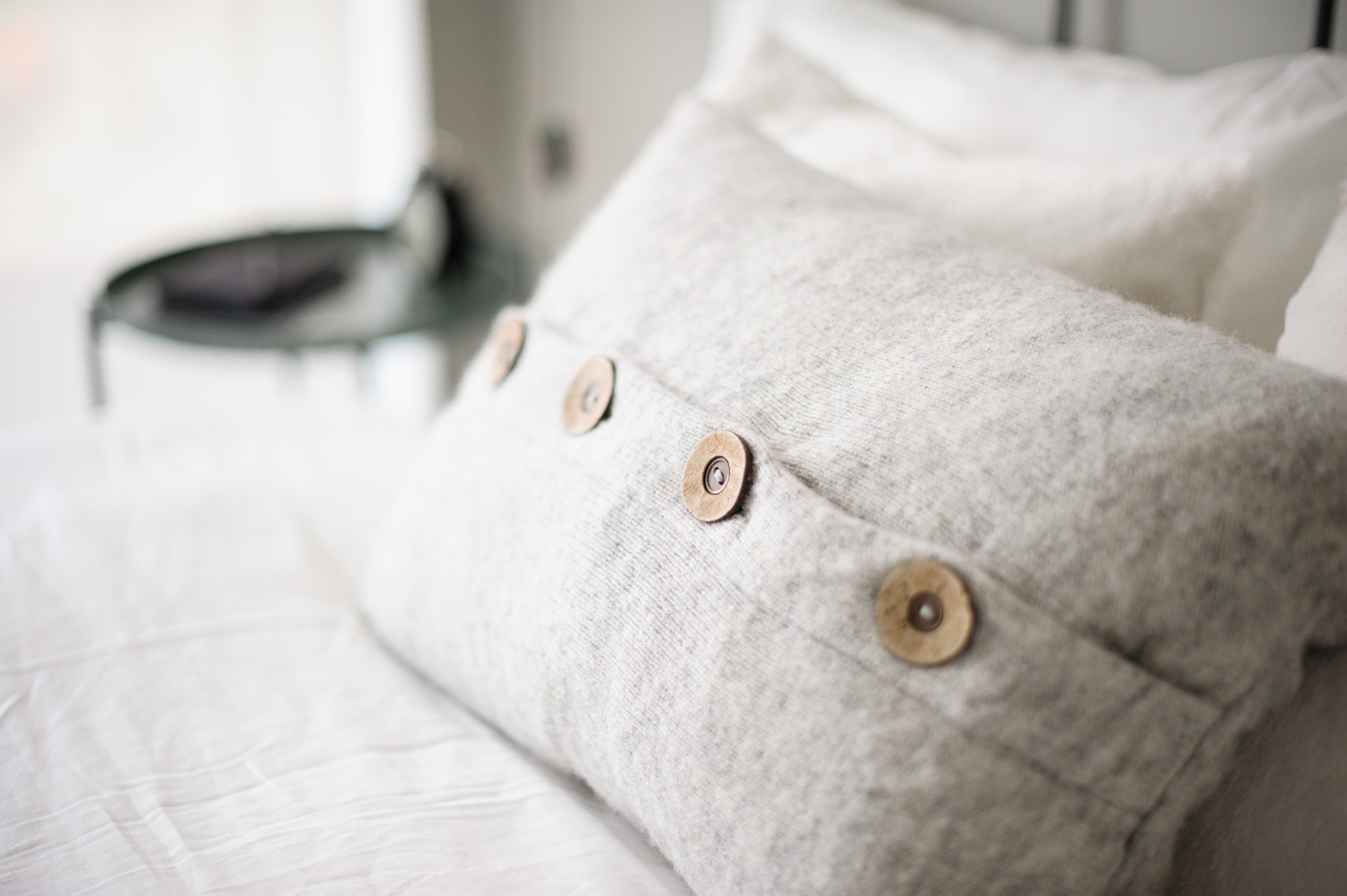Little Details, Big Impact Pillow with button embellishments