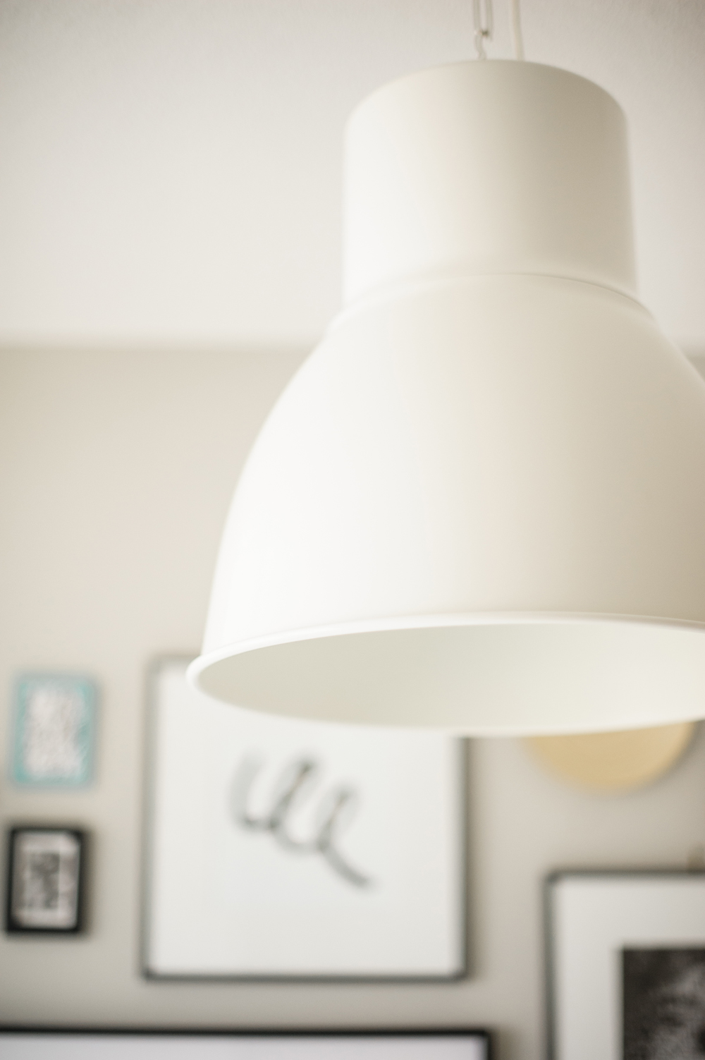 Industrial Chic White industrial inspired pendant light
