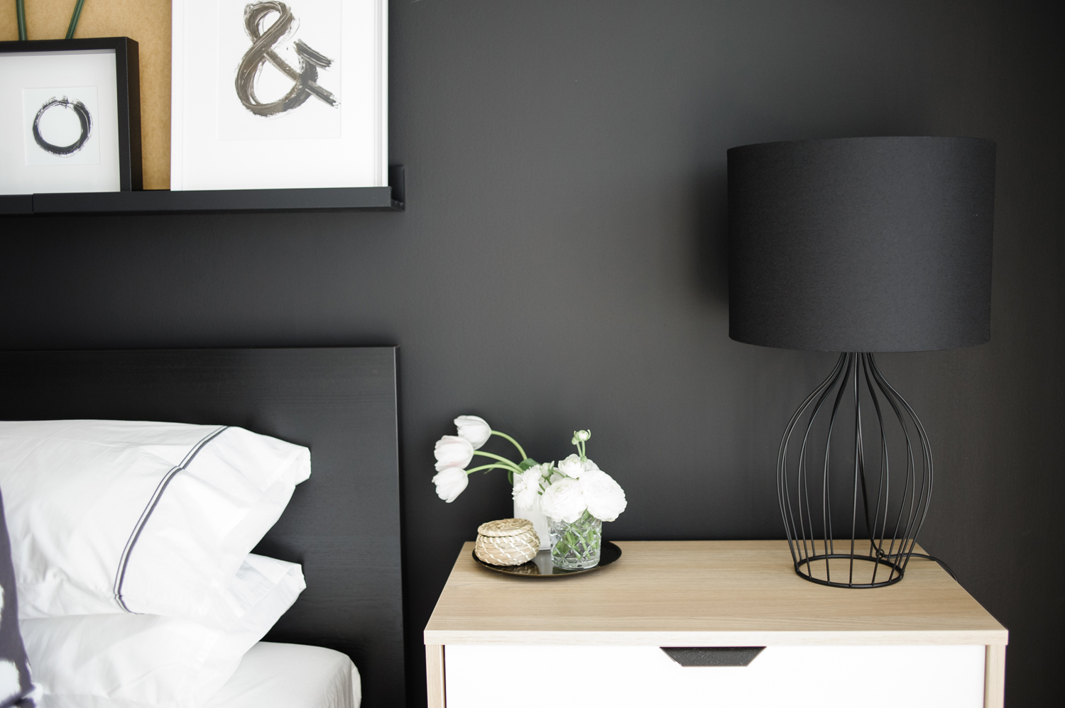 Dress for Success Dresser side table next to a bed