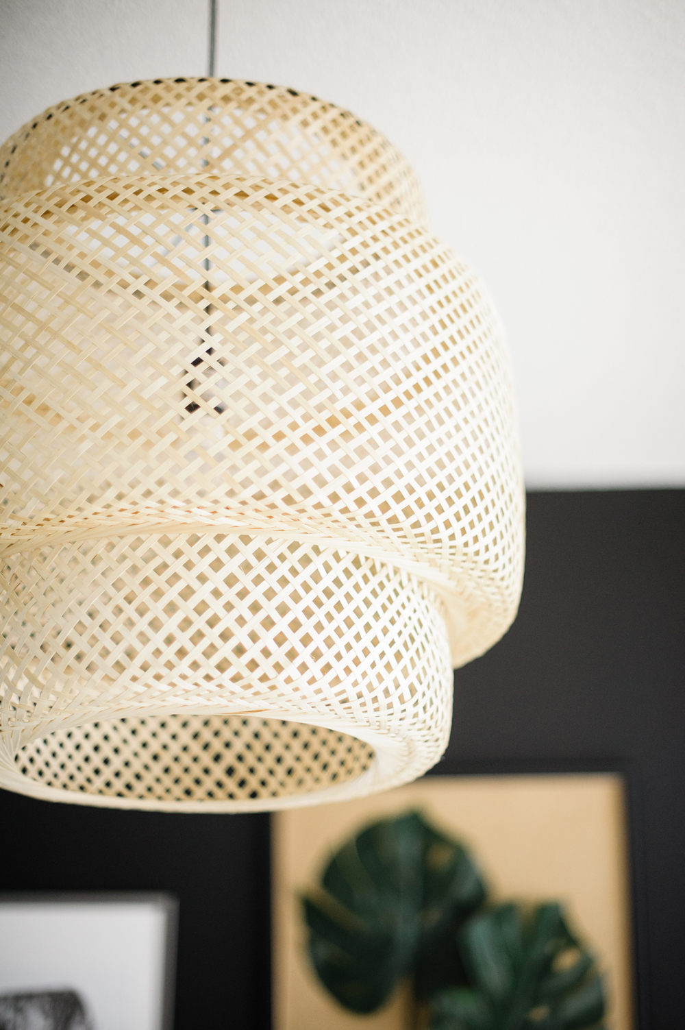 Far Off Inspiration Woven bamboo pendant light