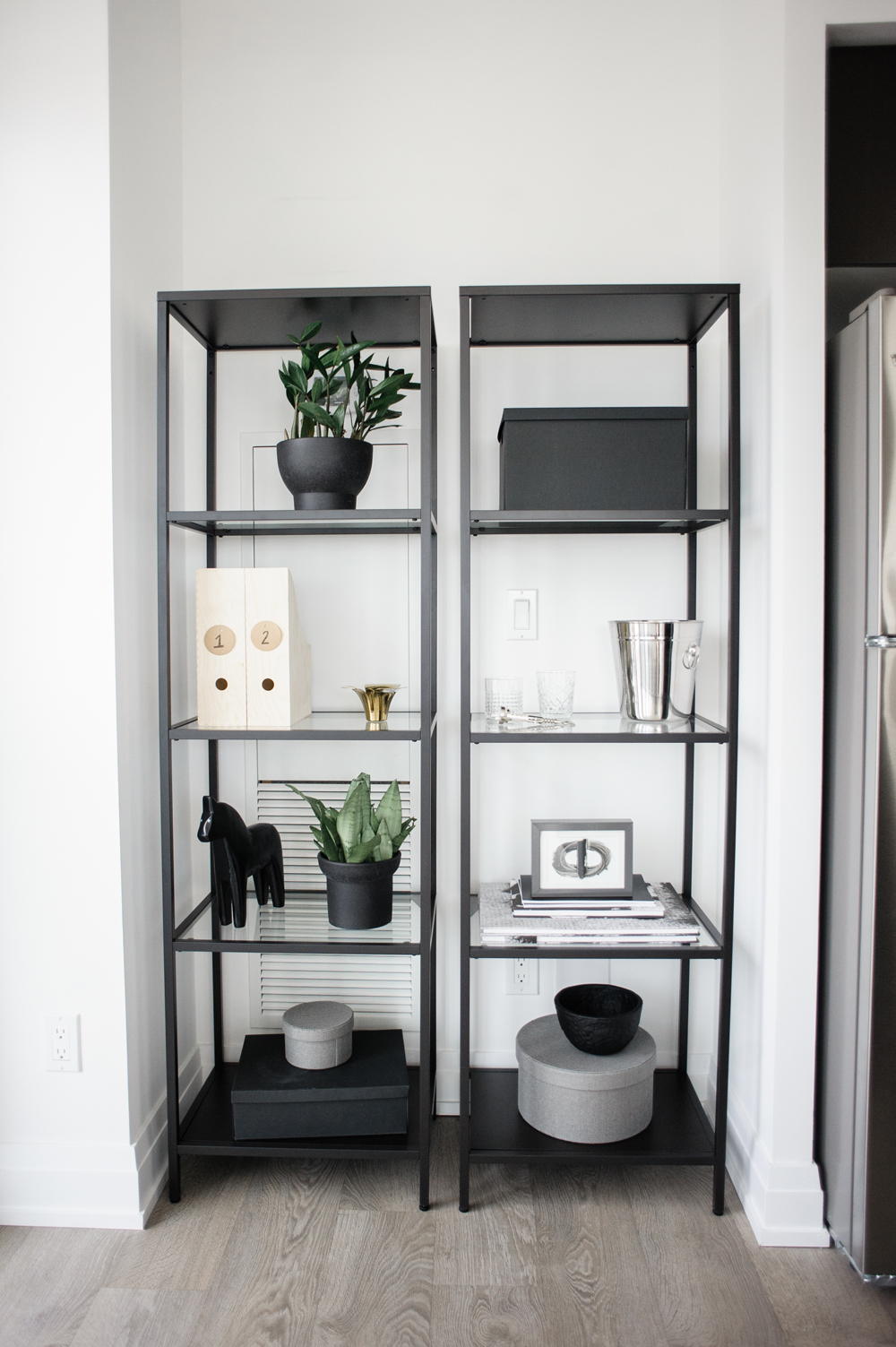 Statement Storage Black bookshelves