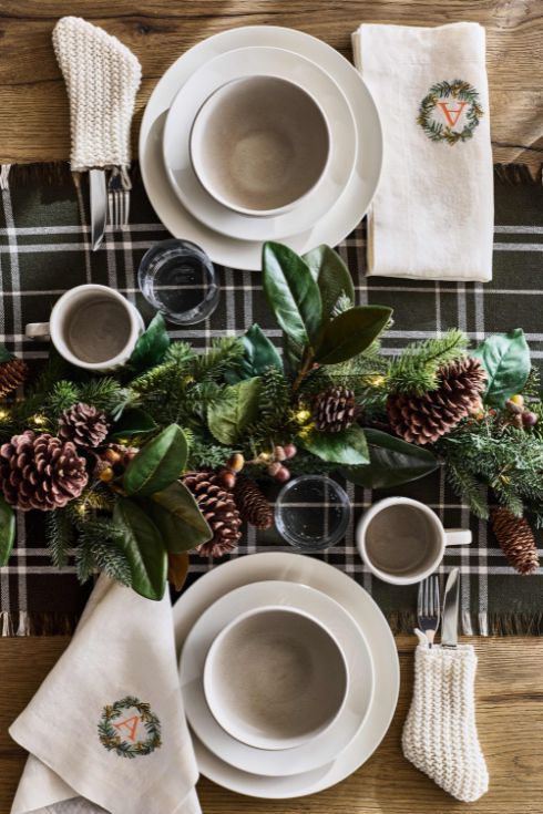 Table Is Set Christmas holiday table setting