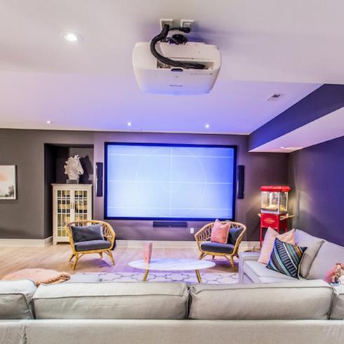 Room Conversions A home theatre in a basement
