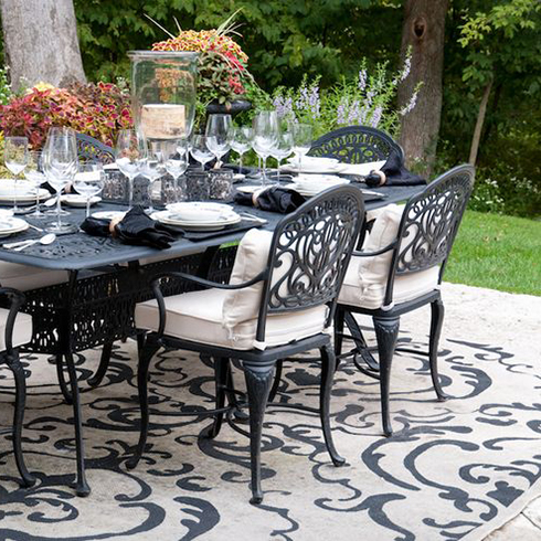 Stain Removers A fabulous table set for dining on the garden patio.