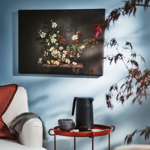 Peddling Petals Floral painting on wall