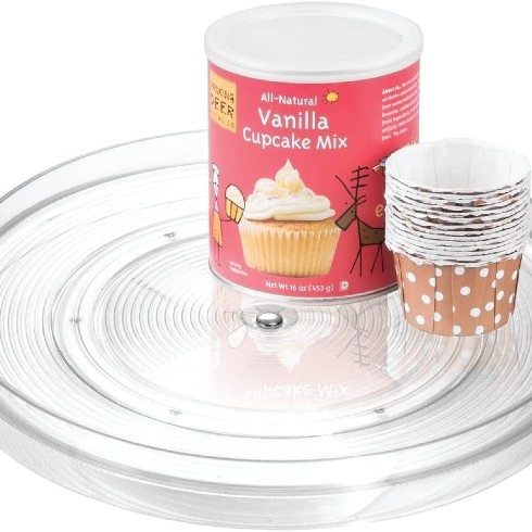 Use a Lazy Susan for More Space in Your Fridge a lazy susan