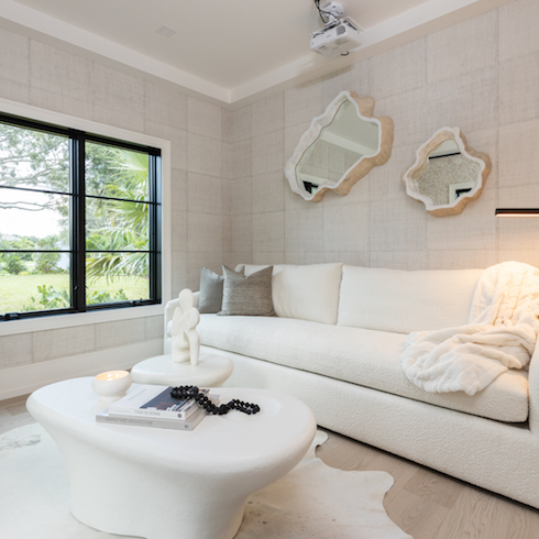 Creating a Flex Space White couch in living room