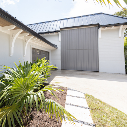 A Brand New Exterior Large garage door