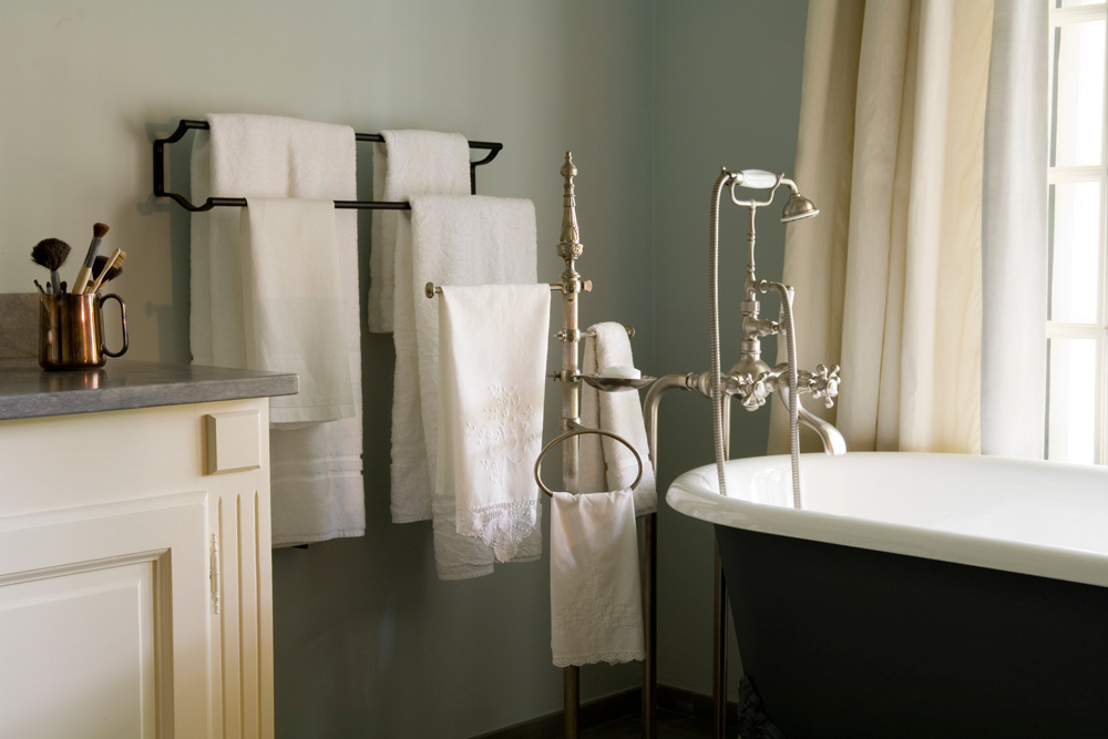 Keeping Things Dry Towels in a bathroom