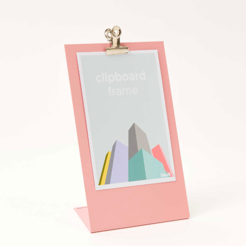 Clip Art A pink clipboard frame