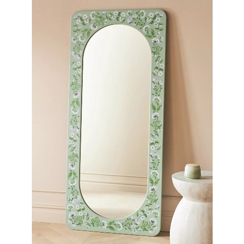 Time for Reflection A beautiful painted floor mirror