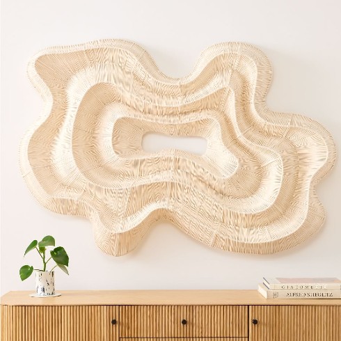 A Little Dimension A sculptural wood wall piece