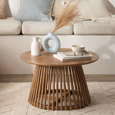 Mango Wood Openwork Coffee Table Mango wood openwork coffee table