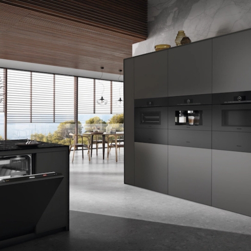 8. Stainless Steel Alternatives New line of matte black appliances by Miele, a home appliance trend for 2025