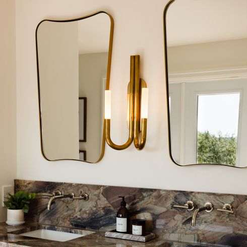This Vanity Rocks Vanity with marble countertop