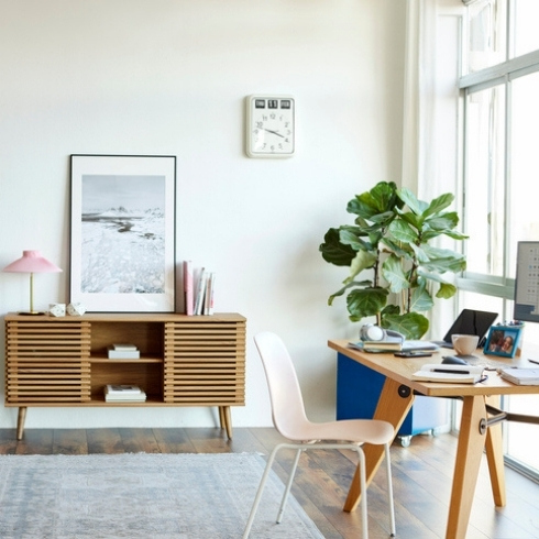 Have a Nice View Interior Of Home Office With Computer At Table