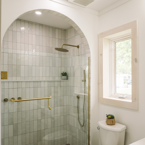 Custom Arches on Arches Shower with custom arch