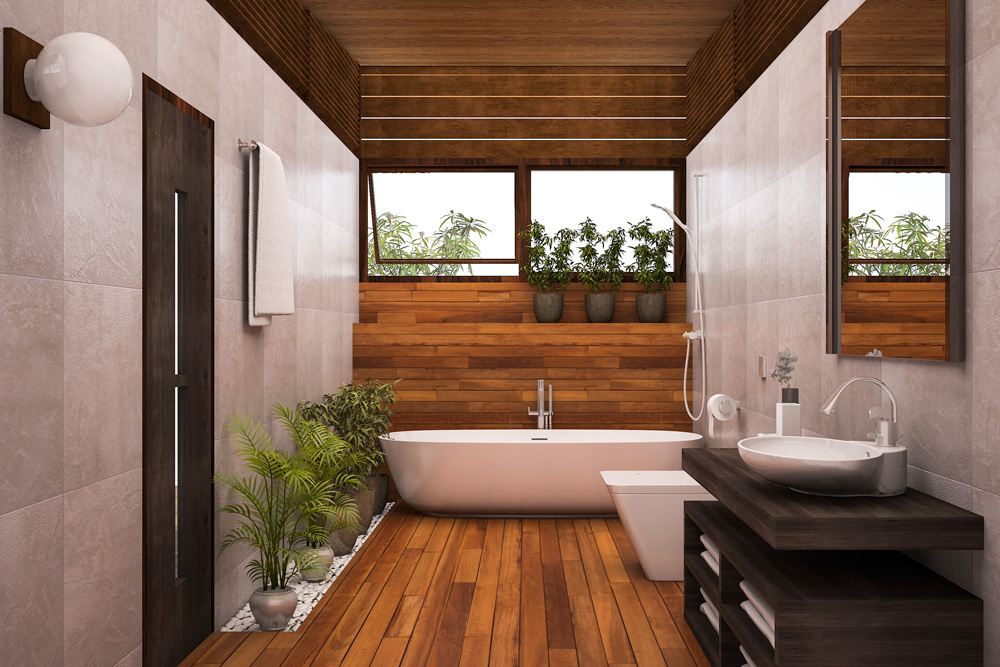 The Right Plants Bathroom with plants