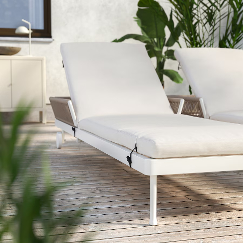 The Ideal Sun Spot The SEGERON sun lounger from IKEA on a patio
