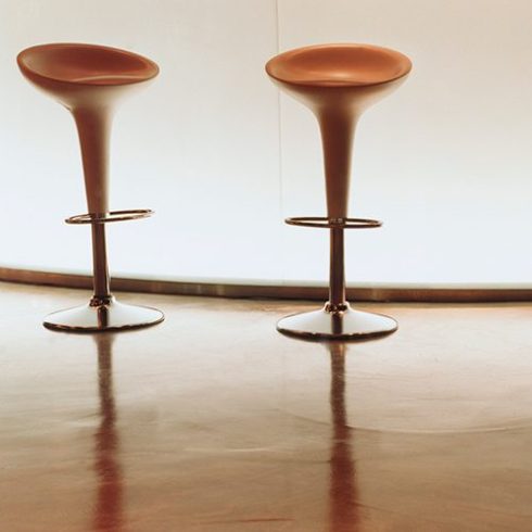 Shiny Floors Shiny floor with bar stools