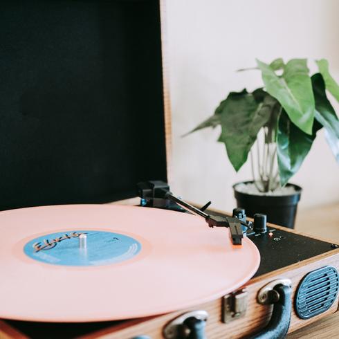You Have No Plan for Music A close up of a record player