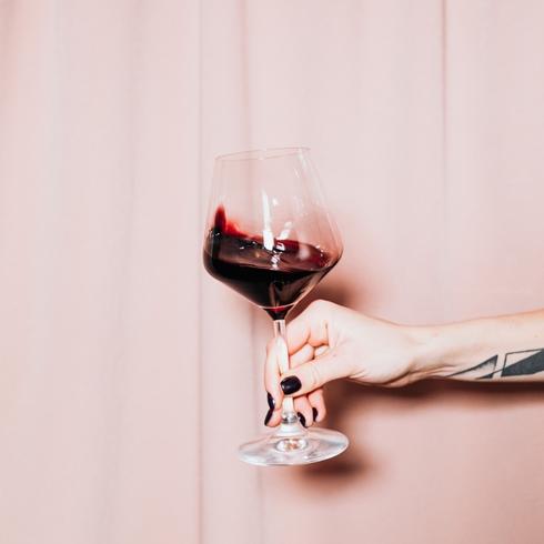 You Didn’t Buy Enough Booze Person holding a glass of wine