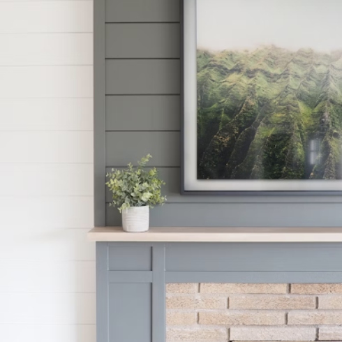 Shiplap Has Sailed Living room with shiplap accent wall