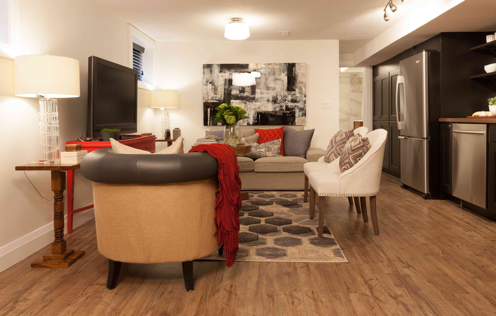 Updated Finishes A very trendy finish to a basement apartment