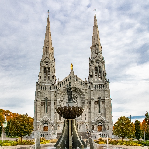 Sainte-Anne-de-Beaupré, Quebec The Romanesque Revival-style Basilica of Sainte-Anne-de-Beaupré in Quebec.