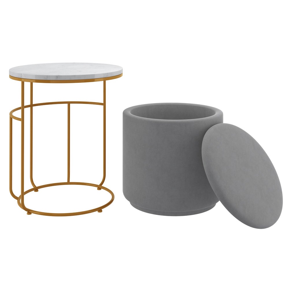 Three in One Small nightstand with built-in storage
