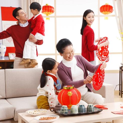 A Clean Home A family celebrating lunar new year