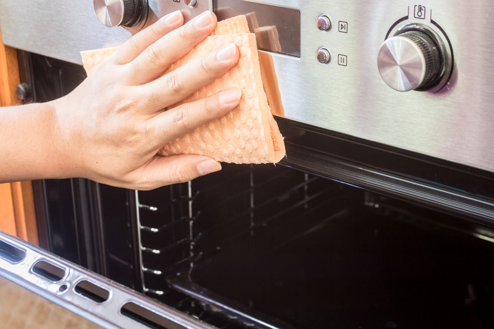 Use Vinegar for the Outside Cleaning outside of oven