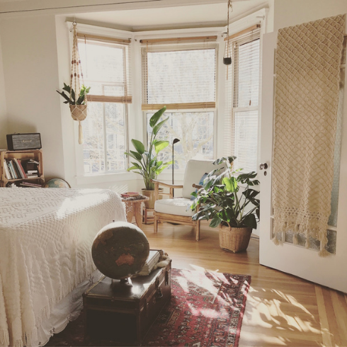 Grow A Better Bedroom white bedroom with green plants in front of window